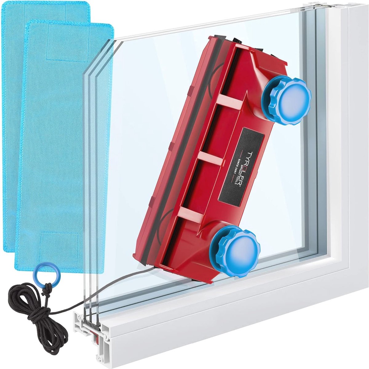 Magnetische Ruitenreiniger voor Dubbel en Enkel Glas - Instelbare Kracht en Ultra-Zachte Doeken