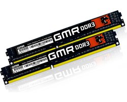 GMR High Performance - DDR3 - 16GB (2 x 8 GB) computergeheugen - Ultrasnel 1600 MHz - Compatibiliteit met alle merken - Desktop RAM-geheugenupgrade - High Quality Golden Design!