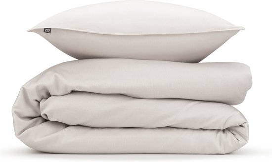 Zohome Dekbedovertrek Satinado - Effen Bedlinnen - 260x220 - Off-White - Dekbedhoes van 100% Katoen-Satijn van Merkloos — afbeelding 4
