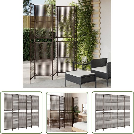 Fiqops Ruimteverdeler op wieltjes, 4-delig, 228 x 181 cm, outdoor kamerscherm, weerbestendig en scheidingswand voor kantoren, balkon, beige