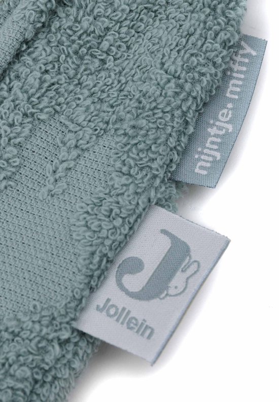 Jollein x Nijntje - Baby Badjas Badstof 3-4 Jaar - Badjas Kinderen met Capuchon - Miffy Jacquard Sea Green van Jollein — afbeelding 2