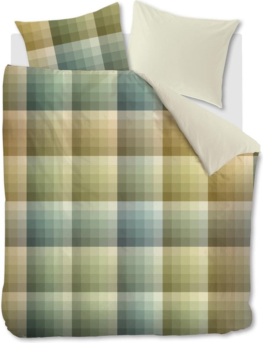 Beddinghouse Dorian dekbedovertrek - Lits-Jumeaux - 240x200/220 cm - Grijsgroen