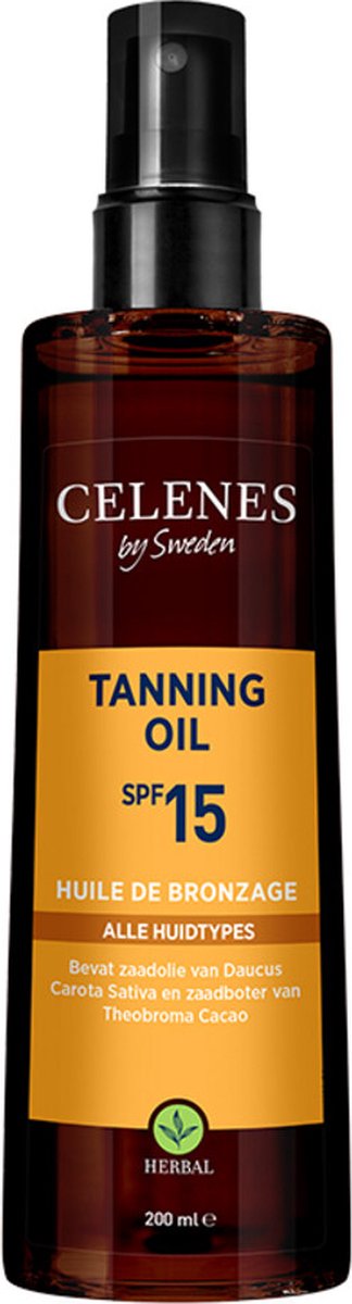 Goedkoopste Celenes by Sweden - Tanning oil - 15 SPF