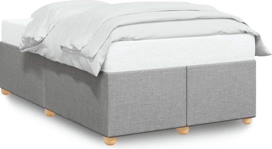 vidaXL - Cadre de lit - sans - matelas - 120x200 - cm - tissu - gris clair