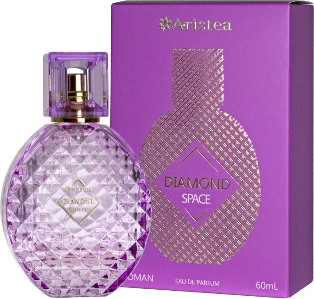 Goedkoopste Eau de Parfum | Aristea | DIAMOND SPACE | Geinspireerd op designer merk | voor haar | 60ml | Bloemige-houtachtige geur met een muskusachtige basis