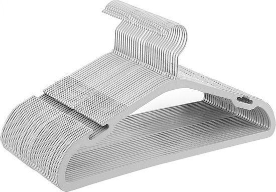Plastic Kleerhangers Bol 50 Witte Kunststof Kleerhangers Met Draaibare Haak - 41 Cm, Gemaakt Van 100% Gerecycled Materiaal Garderobe Organisatie