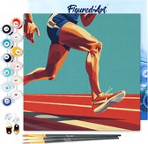 Figured'Art Mini Schilderen op Nummer Volwassenen 20x20cm met Sportaffiche Atletiek - Klein Formaat Creatieve Hobby Kit DIY Art Nummer Compleet