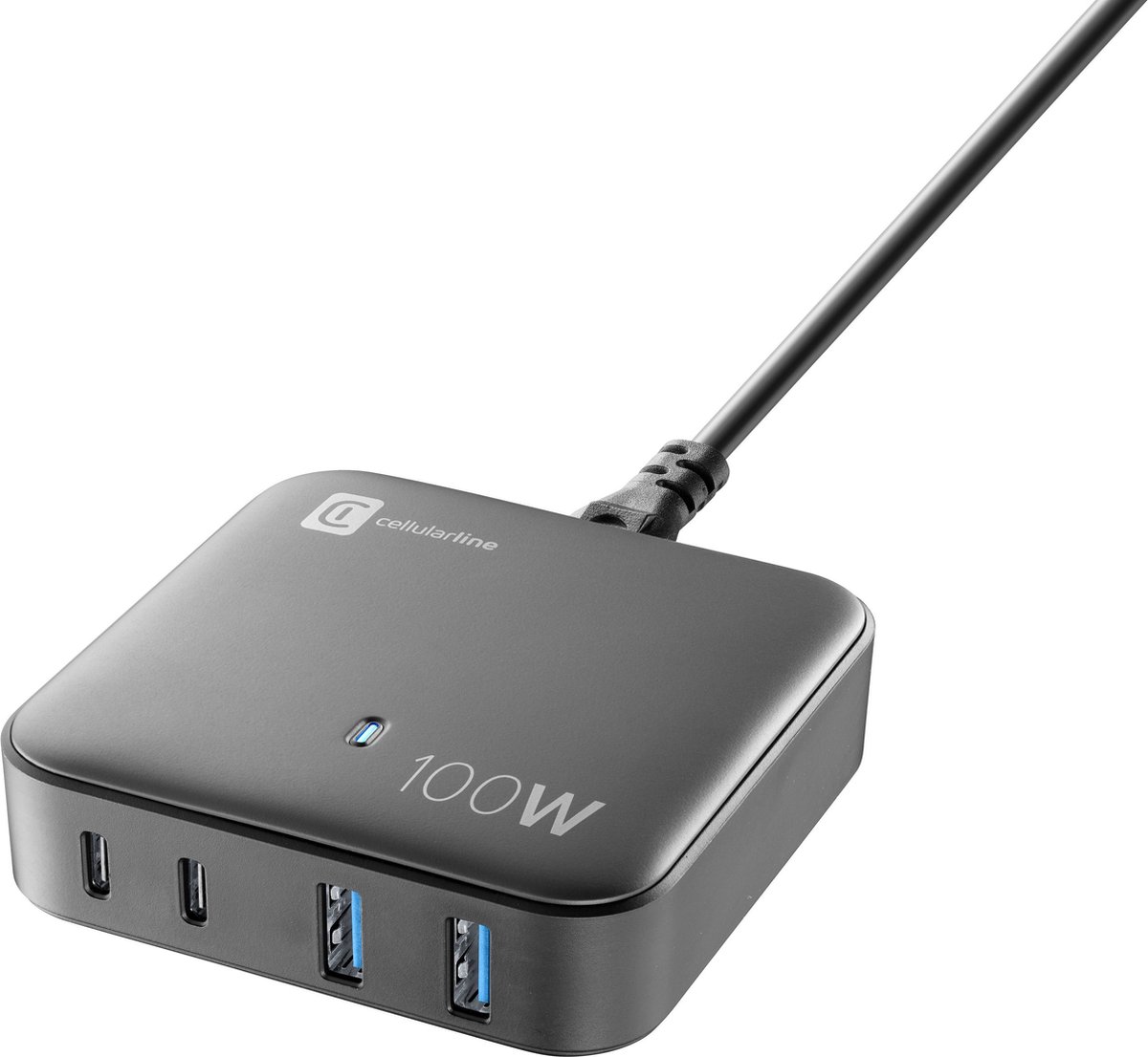 Cellularline Multipower Magnus - USB hub - 100W - 2x USB-C - 2x USB-A