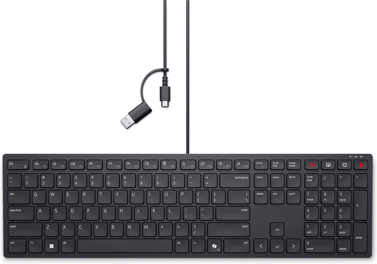 DELL pro bekabeld samenwerkingstoetsenbord - KB525C - VS internationaal (QWERTY)