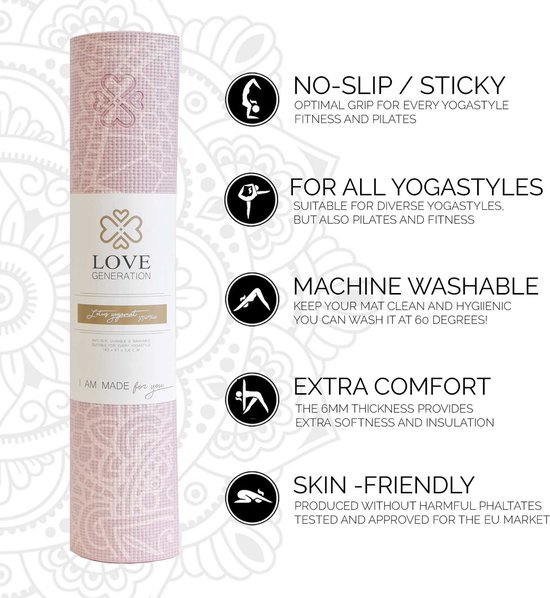 Love Generation - Love Yogamat │Lotus │Blush Pink