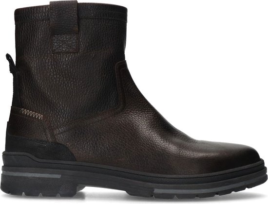 Manfield Heren Donkerbruine leren boots Maat 43 bol