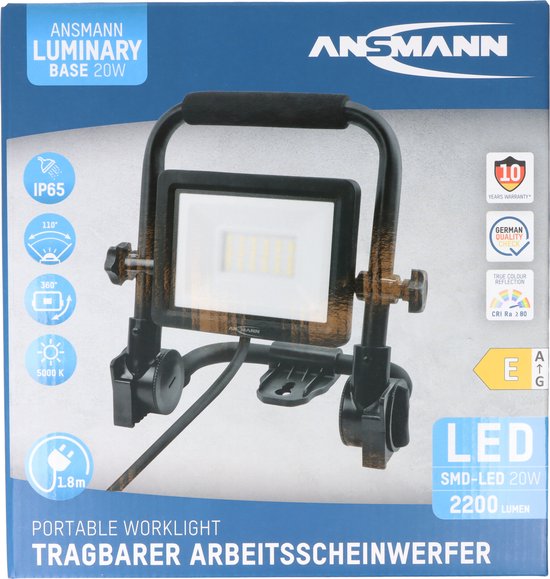 T-SUN Oplaadbare led-bouwspot met verstelbaar statief, led-spot met 10400 mAh accu, 4 lichtmodi, bouwplaatslamp, draadloze werklamp voor camping, garage, bouwplaats, werkplaats