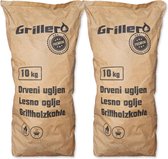 Bol.com 20 kg premium beukenhoutskool voor barbecue - restaurantkwaliteit geschikt voor elke grill aanbieding