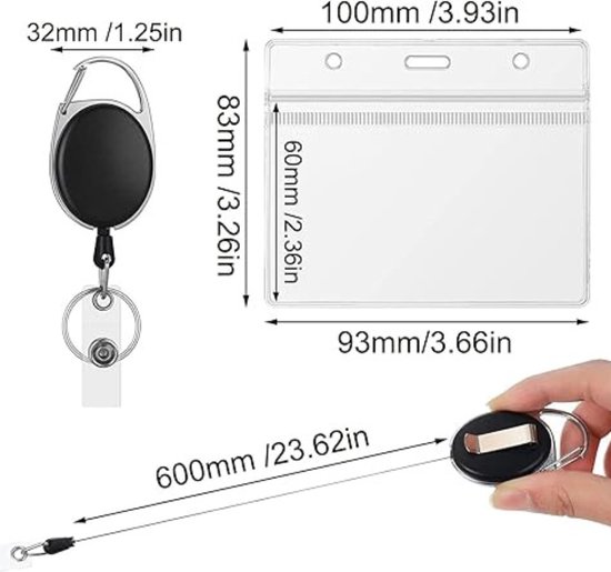 2x Uittrekbaar koord - Sleutelhanger - van Heble 2x Uittrekbaar koord - Sleutelhanger - van Heble