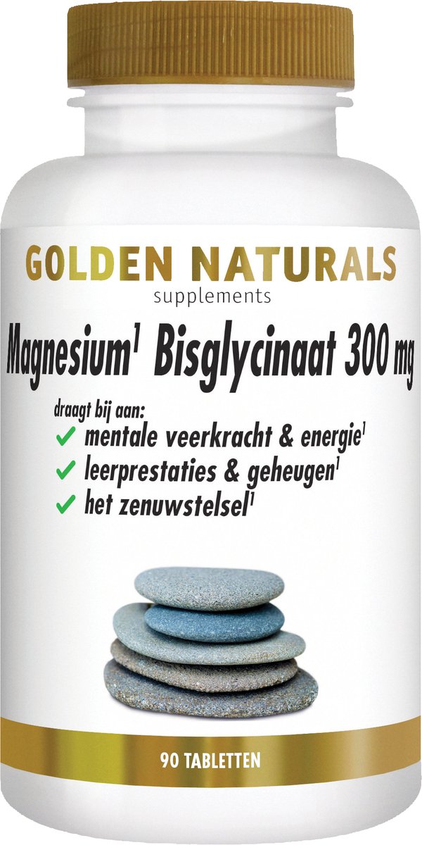 Goedkoopste Golden Naturals Magnesium Bisglycinaat 300mg (90 veganistische tabletten