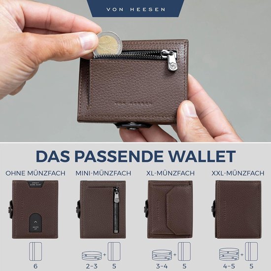 VON HEESEN Slanke portemonnee met RFID-bescherming