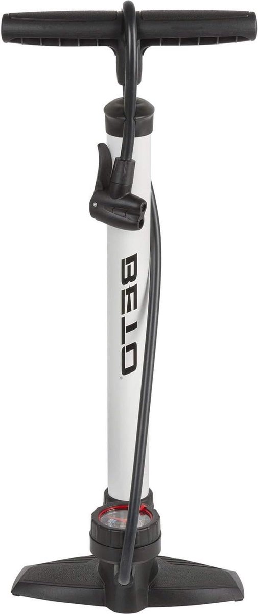 Fietspomp Hogedruk-staande pomp met manometer en softgrip van staal