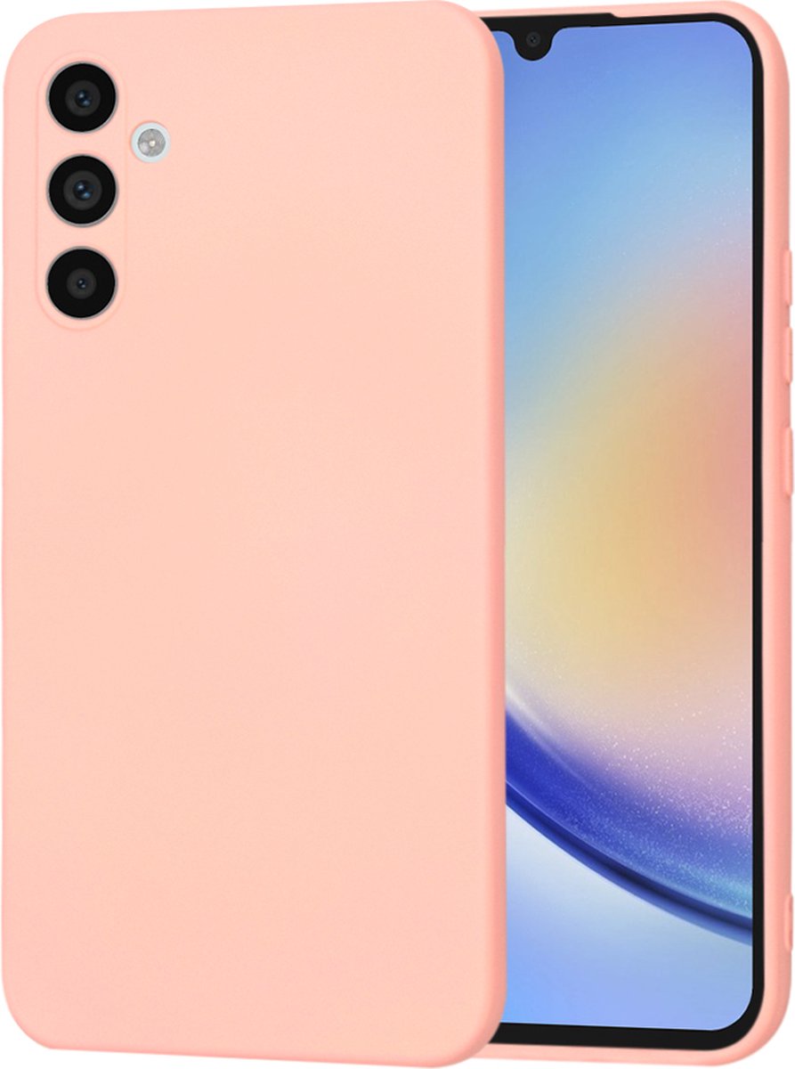 Techsuit Soft Flex Silicone Back Cover hoesje voor Samsung Galaxy A34 - Chalk Pink