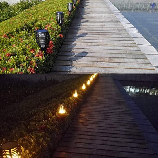 T-SUN 4 stuks zonnelamp voor buiten, groen, tuin, waterdicht, 2 modi, draadloos, buitenverlichting, verstelbaar voor paden
