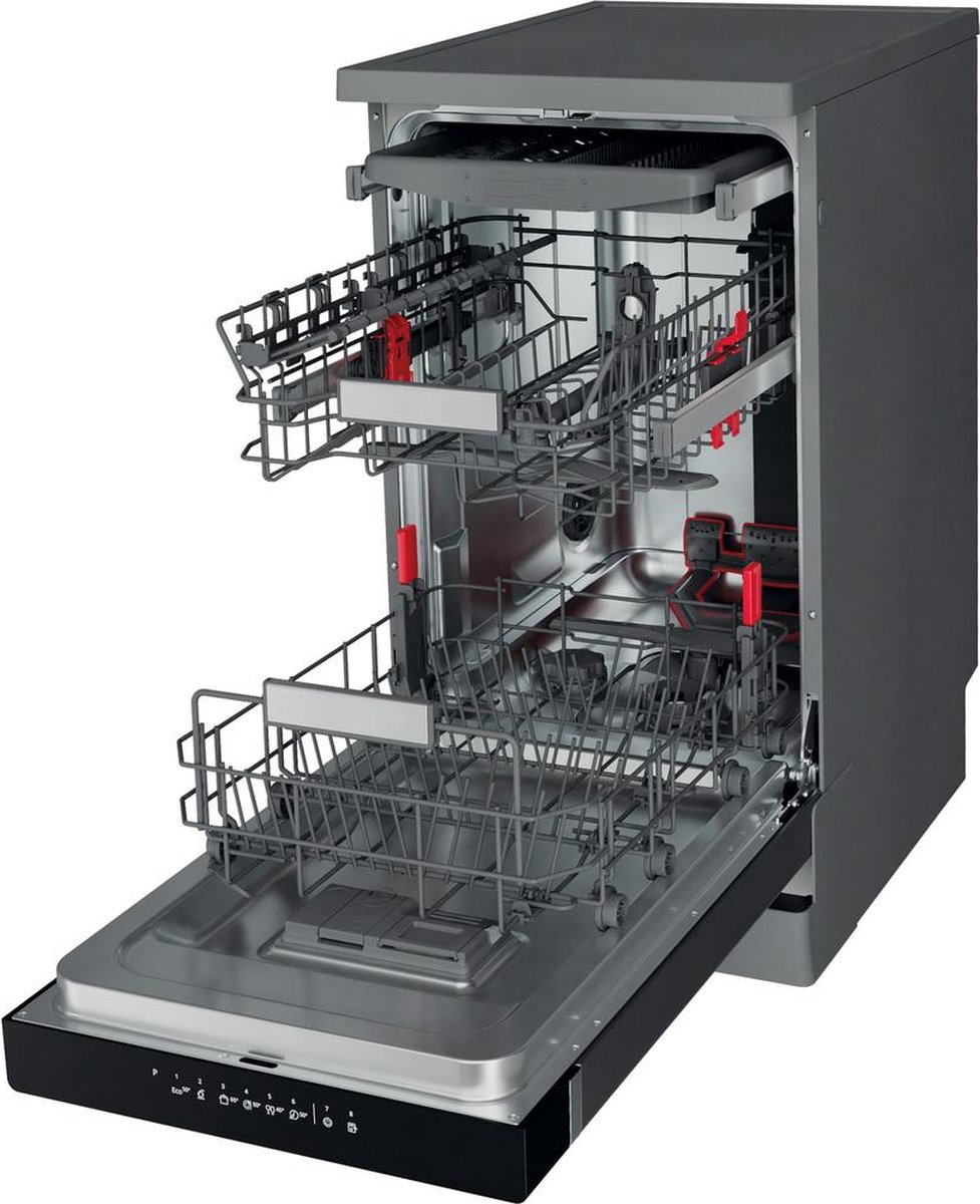 Whirlpool WSFO 3O34 PF X Rvs vrijstaande vaatwasser 45cm thumbnail 3