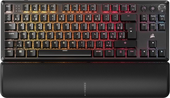 Corsair K70 CORE TKL - Clavier Gaming Mécanique Sans Fil - BE AZERTY - LED RGB - Switch Rouge MLX - Zwart