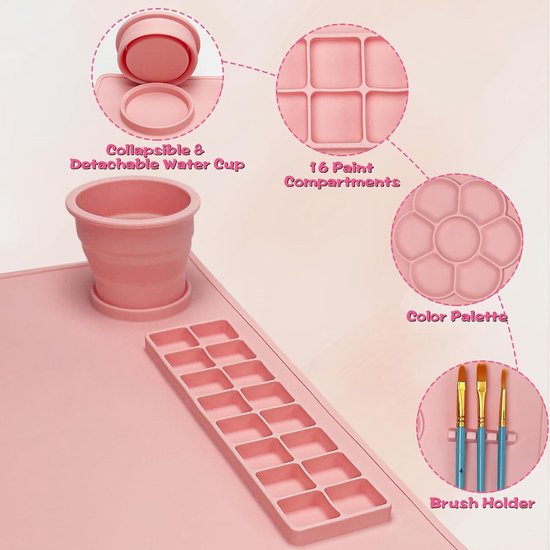 Sous-main Créatif Lavable Tapis Bricolage Enfants En Silicone - Lot De 3 (40x30cm) - Antiadhésif Et Antidérapant - Multi-usages Tapis Cricut