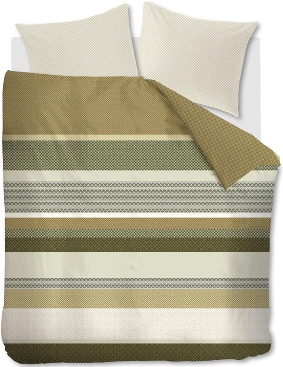Beddinghouse Hylke dekbedovertrek - Eenpersoons - 140x200/220 cm - Groen