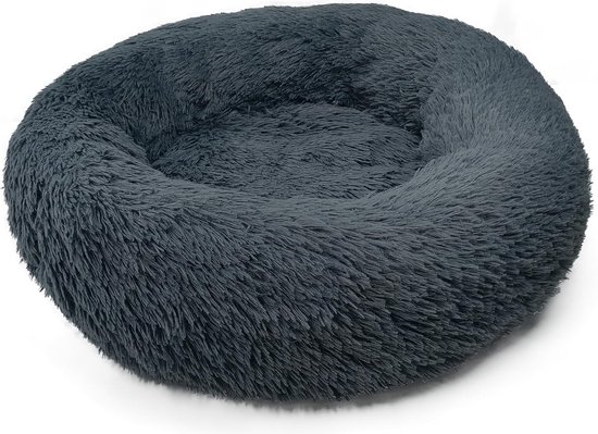 Bedsure Dog Basket Fluffy for Large Dogs - 106x76x20cm XL Washable Dog Basket for Large Dogs, Square Cuddly Bed with Soft Edge and Non-Slip Bottom, Gray