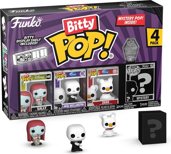 Funko The Nightmare Before Christmas - Bitty POP! 4Pack Sally 2,5 cm Verzamelfiguur - Multicolours