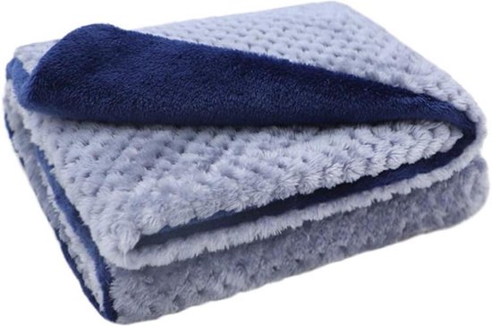 BVAGSS 6 stuks Kleine Fluffy Honden Deken, Zacht met Fleece Flanel Huisdier Dekens voor Kleine tot Middelgrote Honden Katten Warm en Comfortabel Slaap XH075 (60 x 40 cm, Blauw