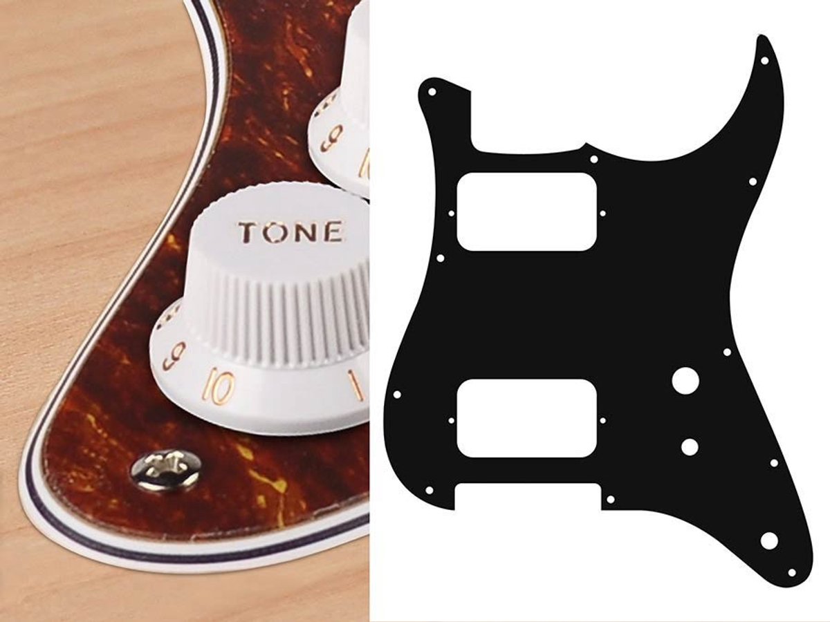 Boston ST-431-T pickguard, Stallion, HH, 2 pot holes, toggle switch, 4 ply, tortoise