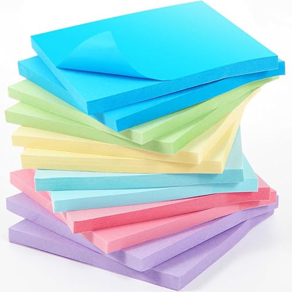 Post-it Super zelfklevende notities, 10,2 x 10,2 cm, 6 blokken, 2 x hechtkracht, Energy Boost Collection, heldere kleuren, recyclebaar (675-6SSUC
