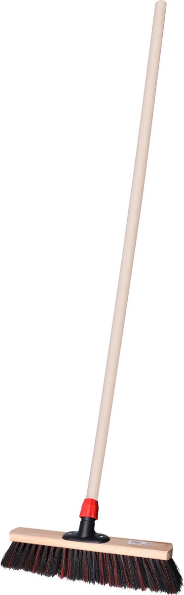 Goedkoopste Straatbezem SAGA voor bestratingen en vlonders - Harde bezemkop - 40 cm breed - Houten steel van 120 cm