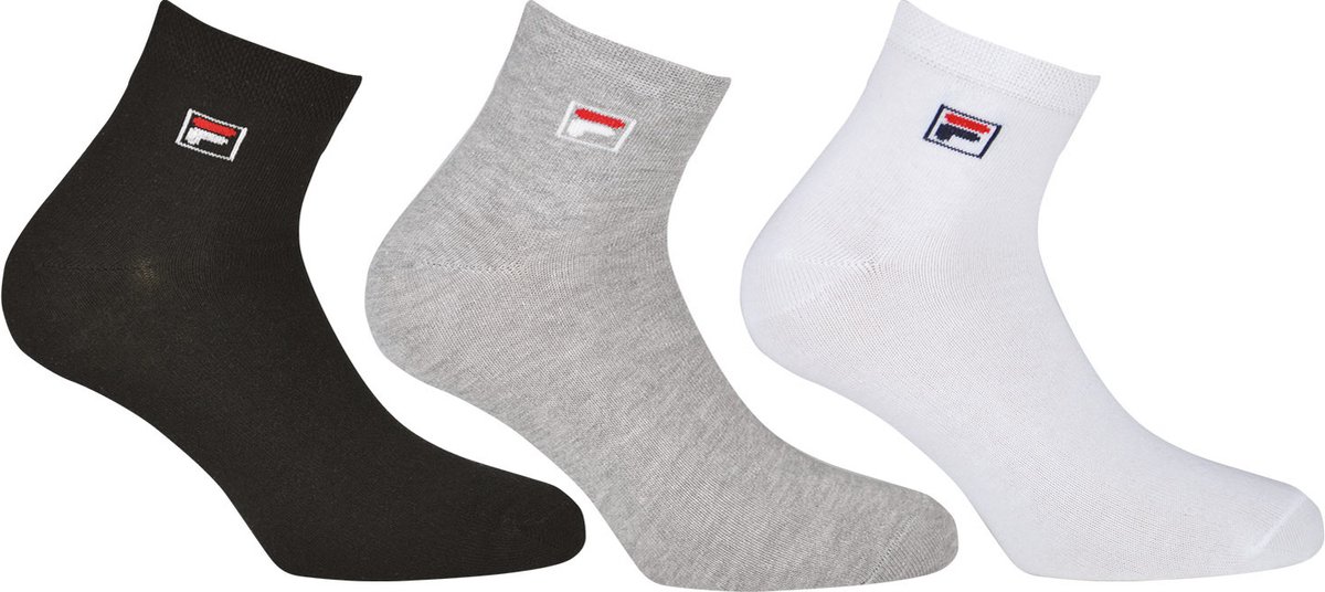 Fila Sokken Set van 3 Schwarz/weis/grau