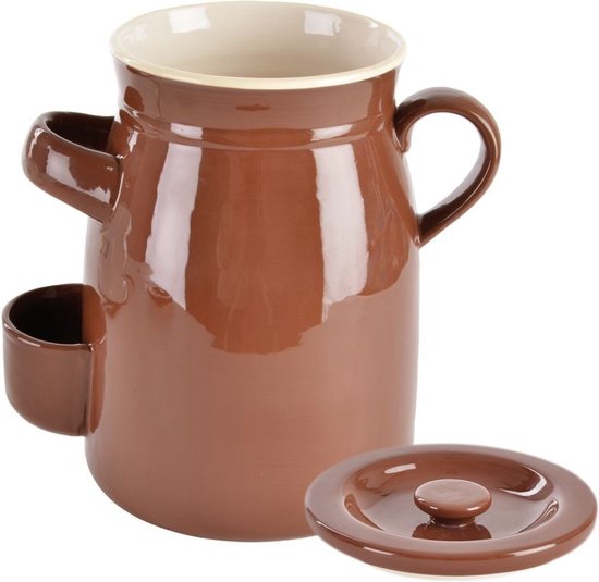 Pot Choucroute Scellé Pot En Céramique De Fermentation 3L Pour Kimchi, Choucroute, Conserves - Hermétique Et Durable Pot Marinades 17.5x19.5cm