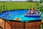 Piscine EXIT Stone ø427x122cm avec pompe filtrante à sable - grise