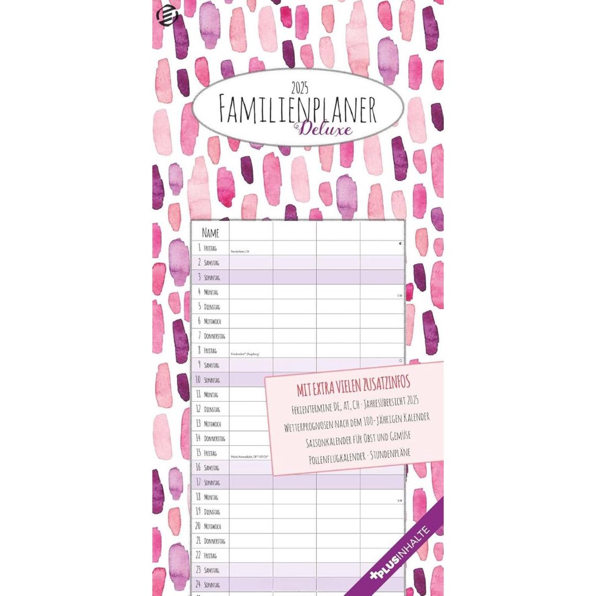 Equivera Famillieplanner 2025 - Familyplanner 2025 - Gezinsplanner - Kalender - Weekplanner - Weekoverzicht - tot 18 Maanden
