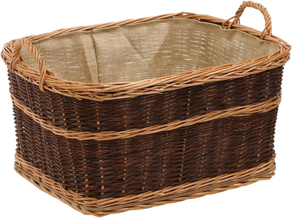 Luvetrex ® Stijlvolle Houten Mand met Jute Voering voor Opslag en Decoratie