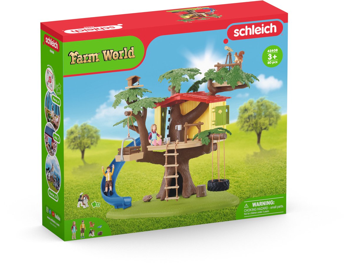 schleich FARM WORLD - Avontuurlijke boomhut - Speelfigurenset - Kinderspeelgoed voor Jongens en Meisjes - 3 tot 8 jaar - 28 Onderdelen — afbeelding 6