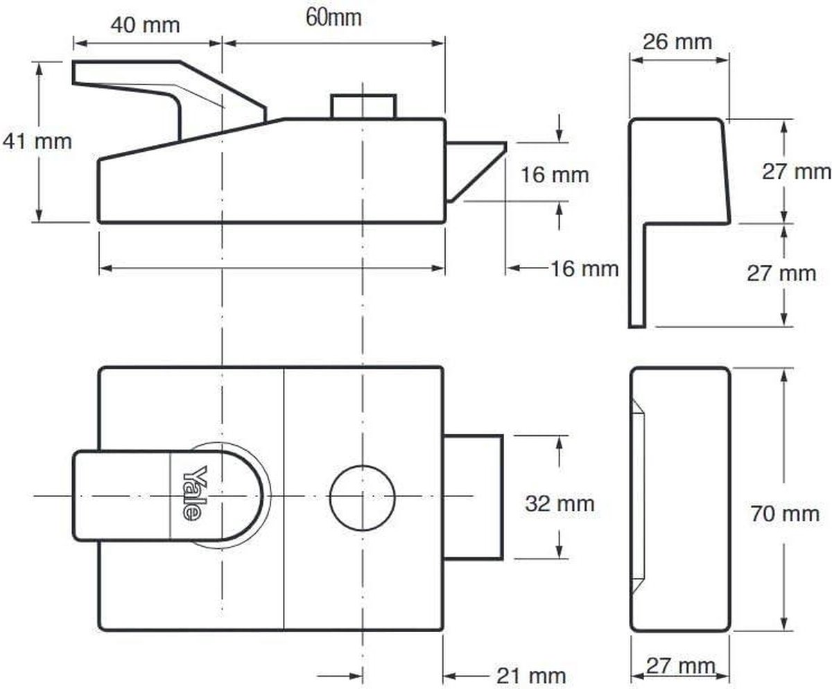 Deadlocking Nightlatch Automatic Deadlock Dark Metallic Finish/Brass Cylinder - High Security Outdoor Lock - Front Door Latch — cadeau in Cadeau-ideeën - foto 6