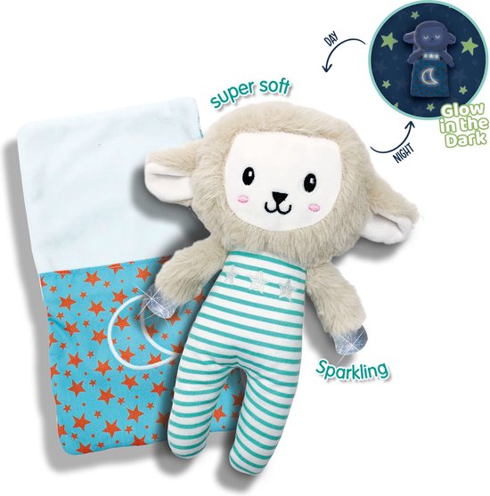 SES - Tiny Talents - Sleepy schaap - Night buddy glow in the dark - zachte knuffel - helpt bij het naar bed gaan - Baby Speelgoed van SES — afbeelding 4