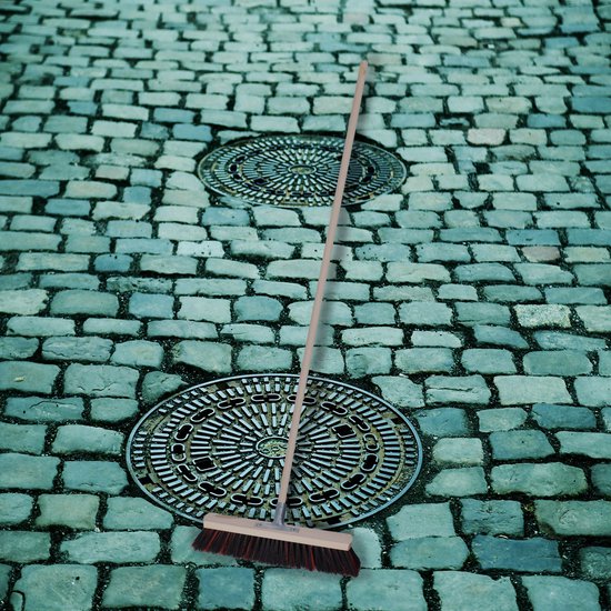 Brumag Straatbezem Tilemaster voor buiten terras tegels en klinkers - Harde bezemkop 40 cm breed - Houten steel van 120 cm van Brumag — afbeelding 2