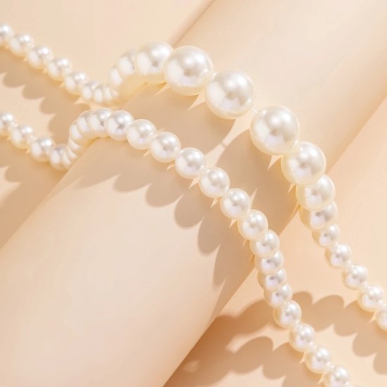 Parel choker ketting met zilveren veersluiting - Catawiki
