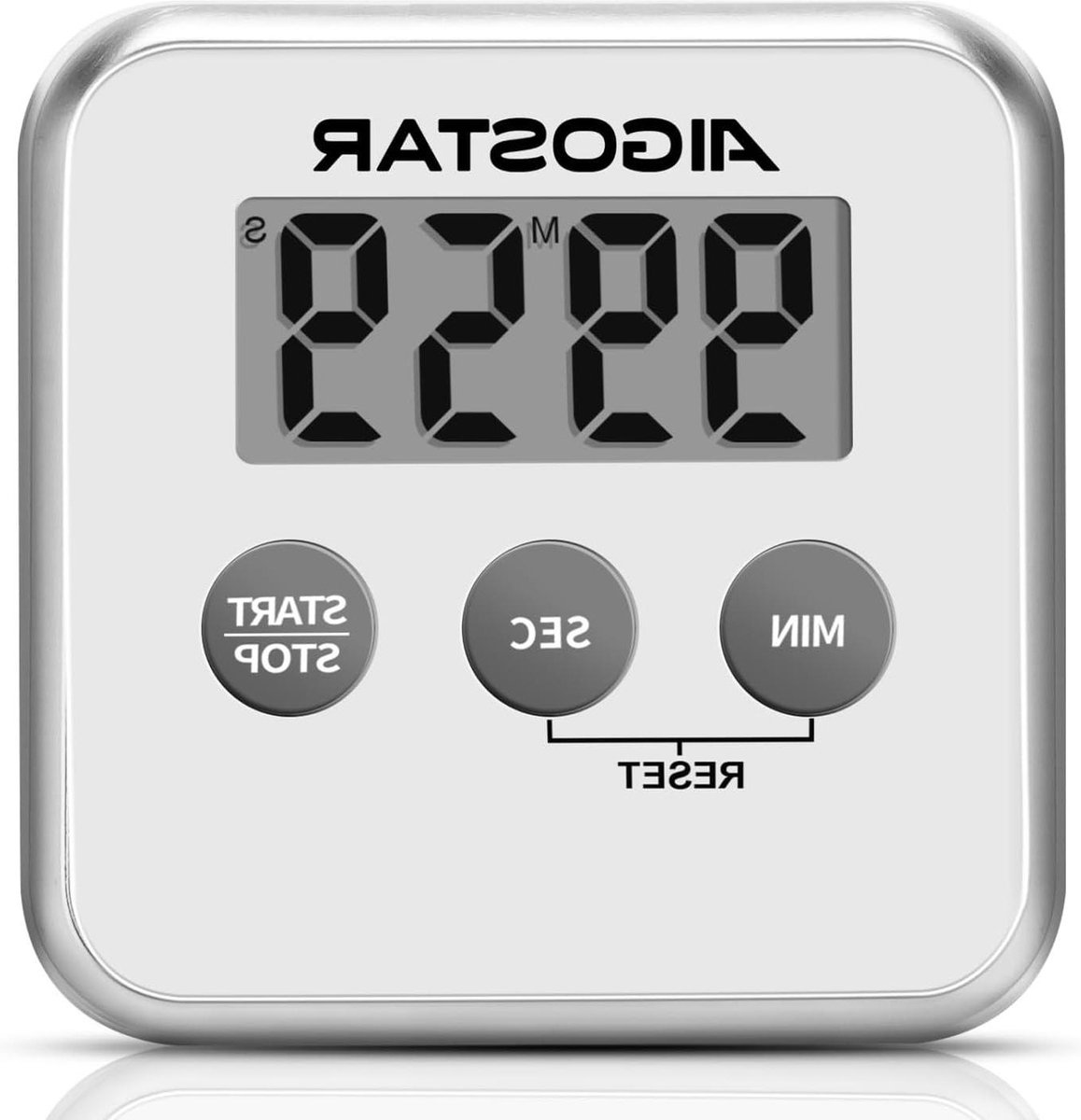 Groot LCD-display digitale keukentimer met magneet standaard en gat multifunctionele timer stopwatch achteruitteller wekker voor keukenstudio training kookwekker digitaal