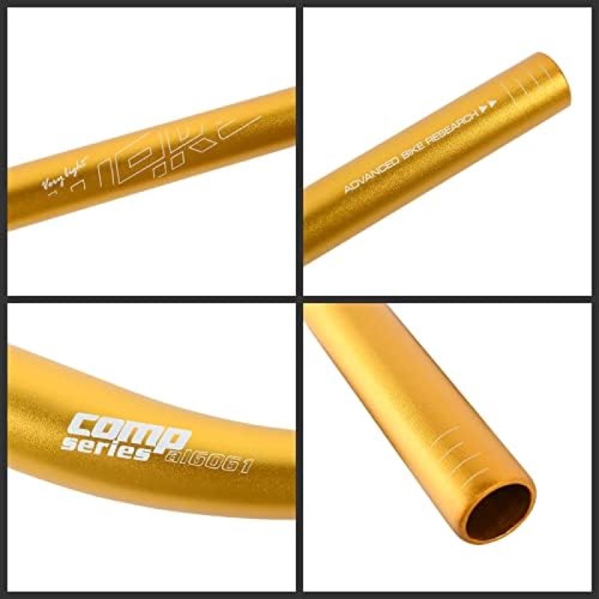WAKE Fietsstuur, 31,8 mm, aluminiumlegering, MTB-stuur, riser bar voor mountainbike, 780 mm, goud