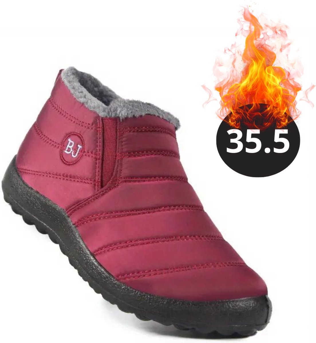 Nivard Snowboots Sneeuwschoenen Sneeuwboots Dames Wintersport Ski Skischoenen – 35.5 Laag Rood