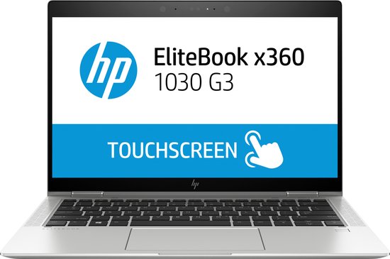 HP EliteBook x360 1030 G3 Intel® Core™ i5 i5-8350U Hybride (2-in-1) 33,8 cm (13.3") Touchscreen Full HD 8 GB LPDDR3-SDRAM 256 GB SSD Wi-Fi 5 (802.11ac) Windows 10 Pro Zilver - HP - Hoofdafbeelding