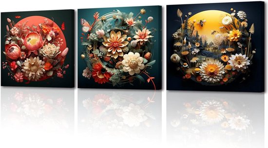 Een portret Japanse Geisha dansend in het water van Jolique Arte op