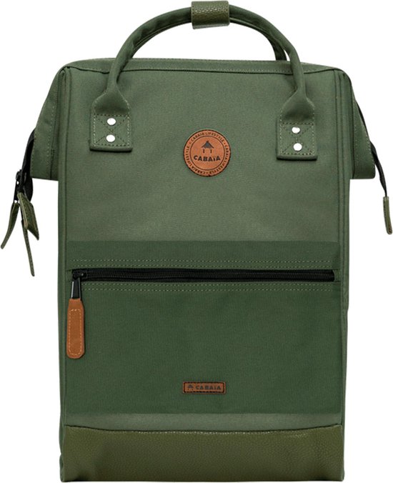 Foto: Cabaia laptoprugzak rugtas schooltas 13 inch adventurer medium seoul groen