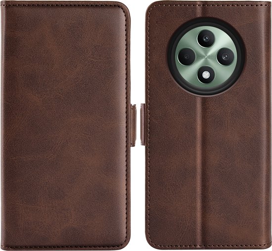 Hoesje Voor OPPO Reno 12F 5G – Flip Portemonnee Met Rits – PU+TPU – Kaartsleuven – Standfunctie – Reliëfdesign
